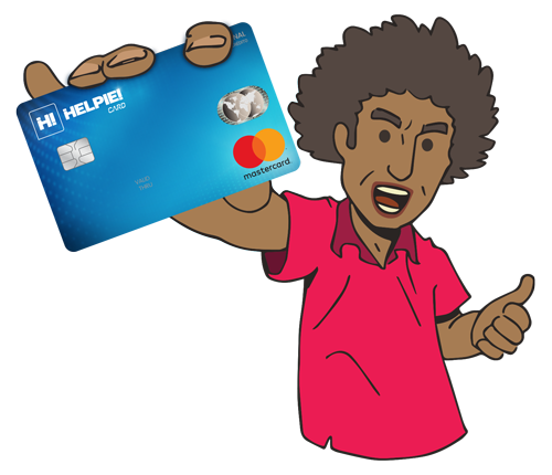 Helpie Card na Mão